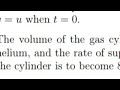 Finding the value of q(rate of of helium) ODE