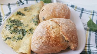 COMMENT FAIRE LES OMELETTES AU ÉPINARDS (HOW TO MAKE BABY SPINACH OMELETTE)