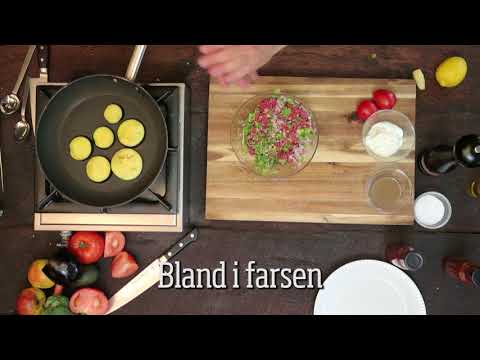 Video: Aubergine Med Kødboller Og Tomatsauce