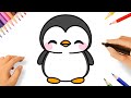 HOW TO DRAW A CUTE PENGUIN EASY STEP BY STEP ????❤️