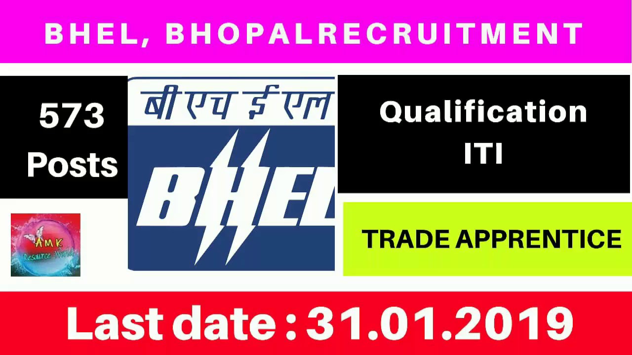 BHEL, Bhopal Recruitment 2019