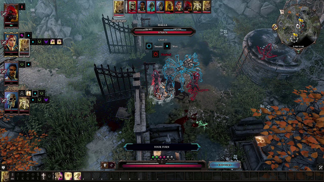 Divinity: Original Sin II Worst fight so far- Heroes Rest Tomb of Garrick, Halla, Bromley, Vydia