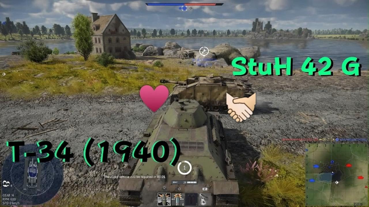 T-34 (1940) War Thunder Realistic Ground Battle Gameplay PS5 1080p 60fps
