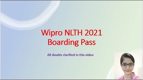 Wipro NLTH 2021 Boarding Pass