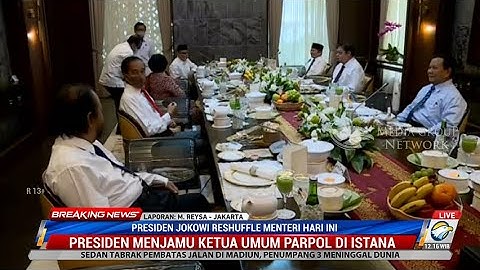 Sebelum Umumkan Reshuffle, Jokowi Jamu Para Ketum Parpol