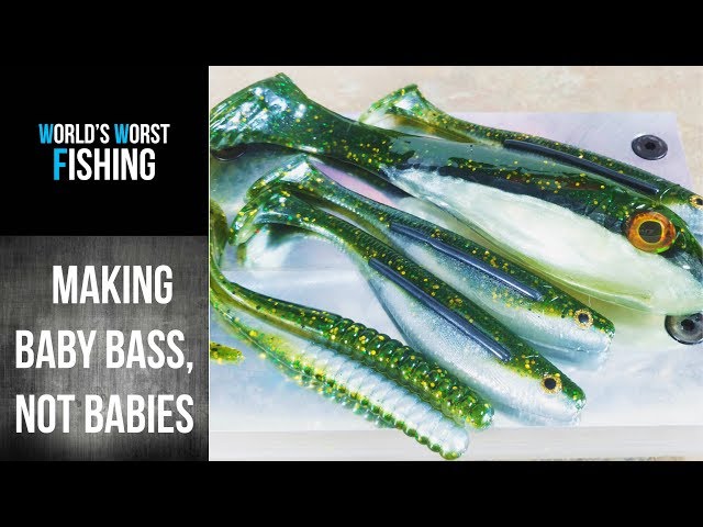 How To Make BABY BASS Soft Plastic Lures: Baby Bass Swimbaits with Black  Accent Lines 