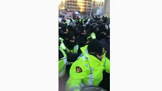 加拿大国家紧急状态骑警踩踏行动不便老人