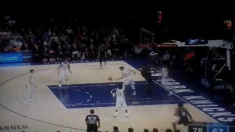 Alley oop Manu Ginóbili Spurs vs Knicks triple point
