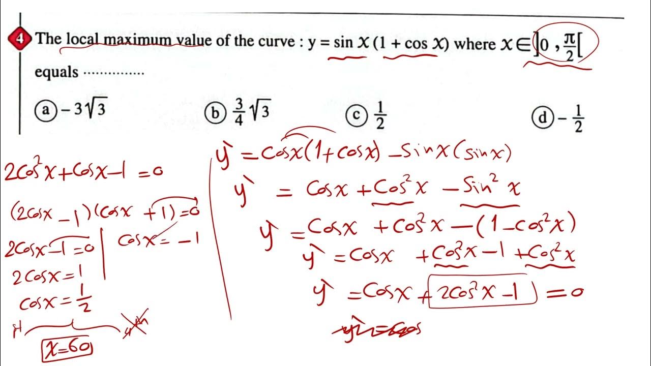 practice Exam 1 calculus 2024 El moasser YouTube