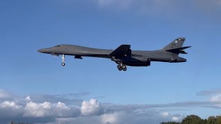 B1 Bombers Flypast and Landing in Europe by Ed Woolf 1,854 views 6 months ago 1 minute, 56 seconds
