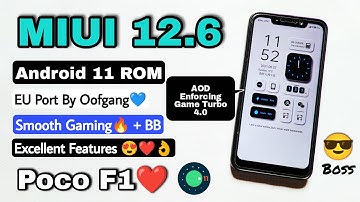Miui 12.6 Android 11 Rom For Poco F1. Install Eu Miui 12.6 Android 11 Rom On Poco F1. Oofgang Port🔥
