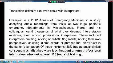 Cultural Competency, Language Barriers, and Medical Error