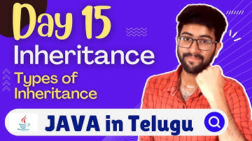 Day 15 : Inheritance in Java in Telugu | Java Course in Telugu | Vamsi Bhavani