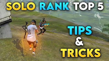 Solo rank pushing Top 5 tips and tricks || how to push your rank in free fire in Telugu