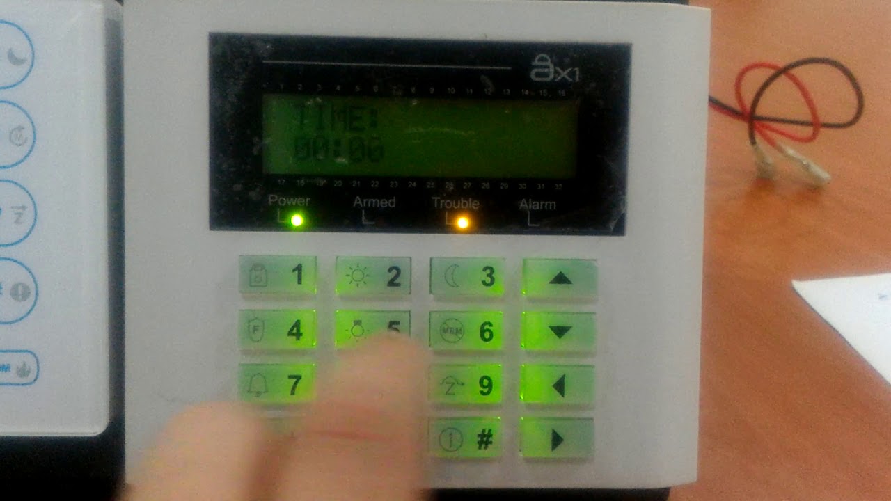 LCD Keypad Arm&Disarm Timer - YouTube
