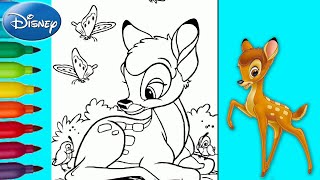 Bambi Coloring Page | Disney's Bambi Coloring Book Page | Coloring Bambi | Coloring Video of Bambi