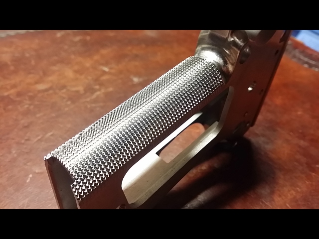 1911 Build 6 RMR - Part 2 - Hand Checkering - YouTube