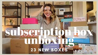 UNBOXING 23 NEW SUBSCRIPTION BOXES! Mental Wealth, Earthling Box, Essentials Crate + MORE