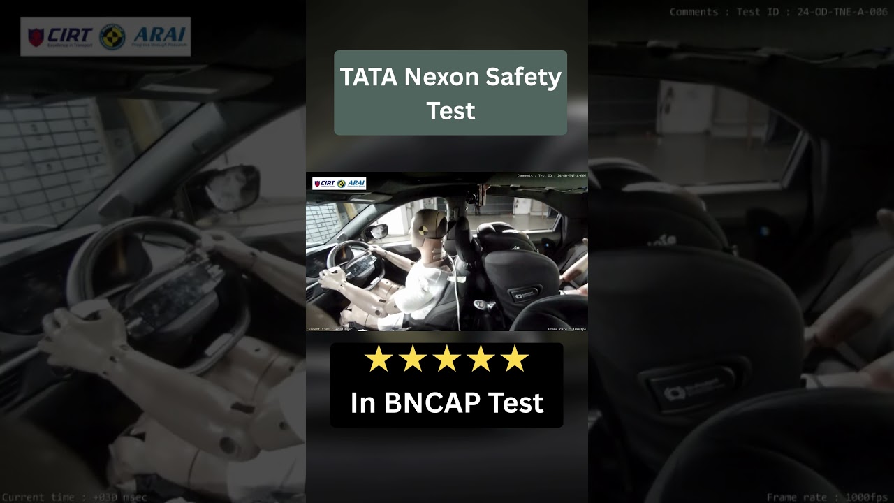 Tata Nexon Scored 5⭐ in BNCAP Safety Test! 