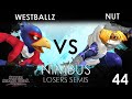 Nimbus 44  westballz falco vs nut sheik  ssbm losers semis