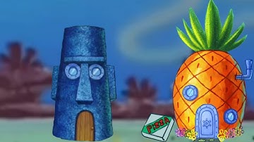 Squidward’s House Trying To Get A Pizza From Spongebob’s House