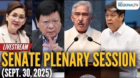 LIVE - Senate plenary session (Sept. 30, 2025) - Replay | GMA Regional TV