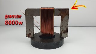 How to make free energy generator 8000w using  permanent magnet and big copper wire 100% by world Tech 973 views 10 months ago 8 minutes, 57 seconds