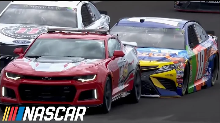 Kyle Busch gives Dale Jr. a bump in pace car