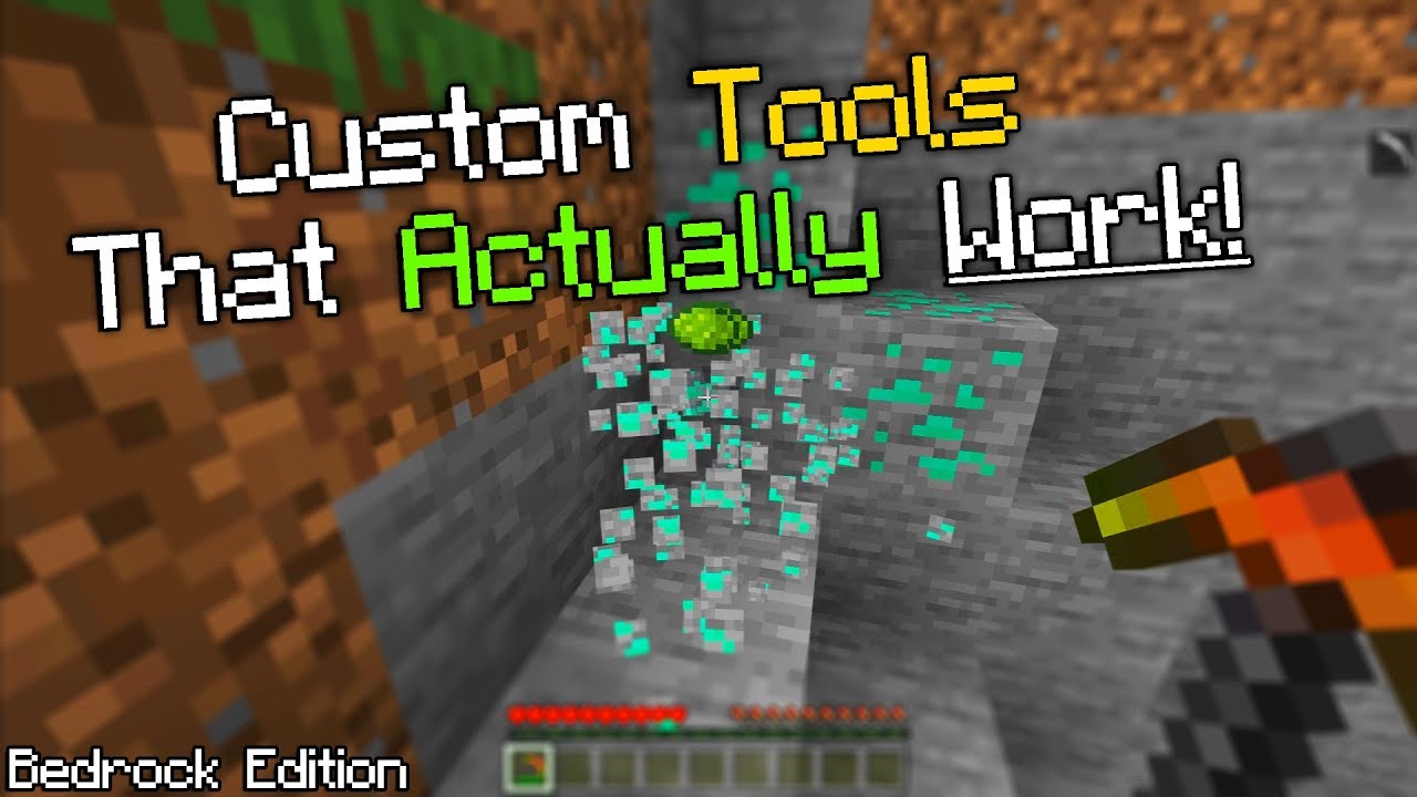 How To Make Custom Tools Function Correctly In Mcpe Youtube