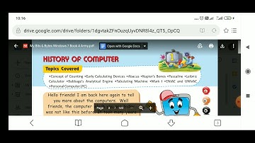 Class 4 Ch-1 History of computer