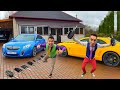 Mr. Joe Put Bottles under Wheels VS Mr. Joker on Opel Kids Video