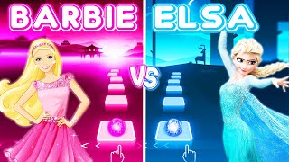 Barbie VS Elsa  Life In The Dreamhouse, Let It Go - Tiles Hop EDM Rush! 