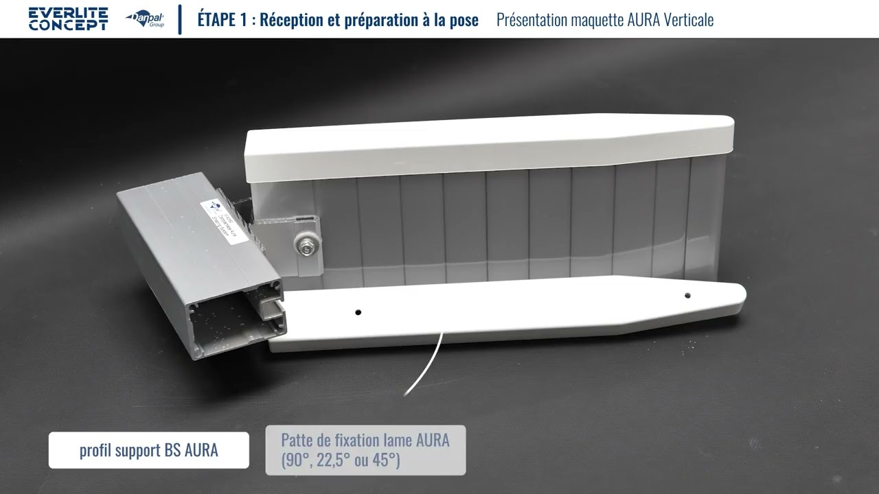 Maquette brise soleil Aura verticale