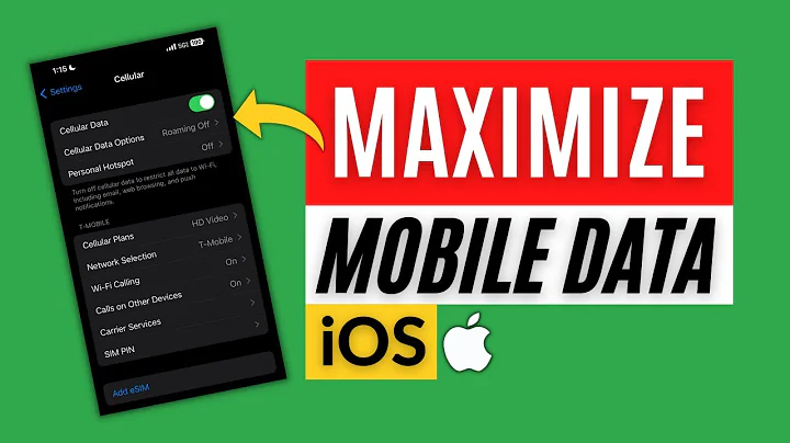 MAXIMIZE iPhone 5G Mobile Data - Understanding iOS Cellular Settings