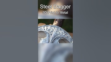 Skyrim Steel Dagger Aluminium Casting Showcase #weapons #3dprinting #casting #howto