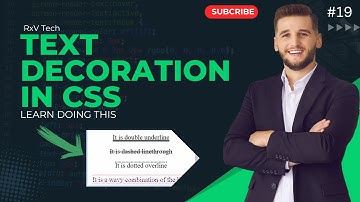 What are text decorations in CSS | CSS Text Decoration