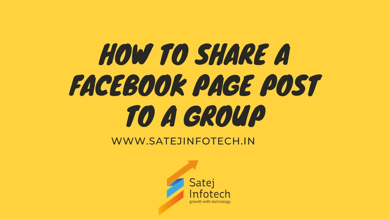 How to share a Facebook page post to a Group YouTube