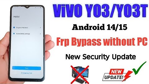Vivo Y03T Android 14/15 FRP Bypass Without PC | 2025 Update 100% Working | Google Account Unlock