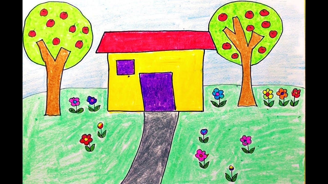 Hướng dẫn cách dạy bé 5 tuổi vẽ tranh thú vị đơn giản  hiệu quả