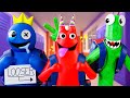 Blue vs ban ban en la escuela garten of banban  rainbow friends animacion