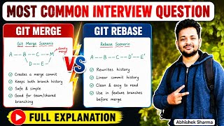Git Merge vs Git Rebase | Github Commands | Github Interview Questions