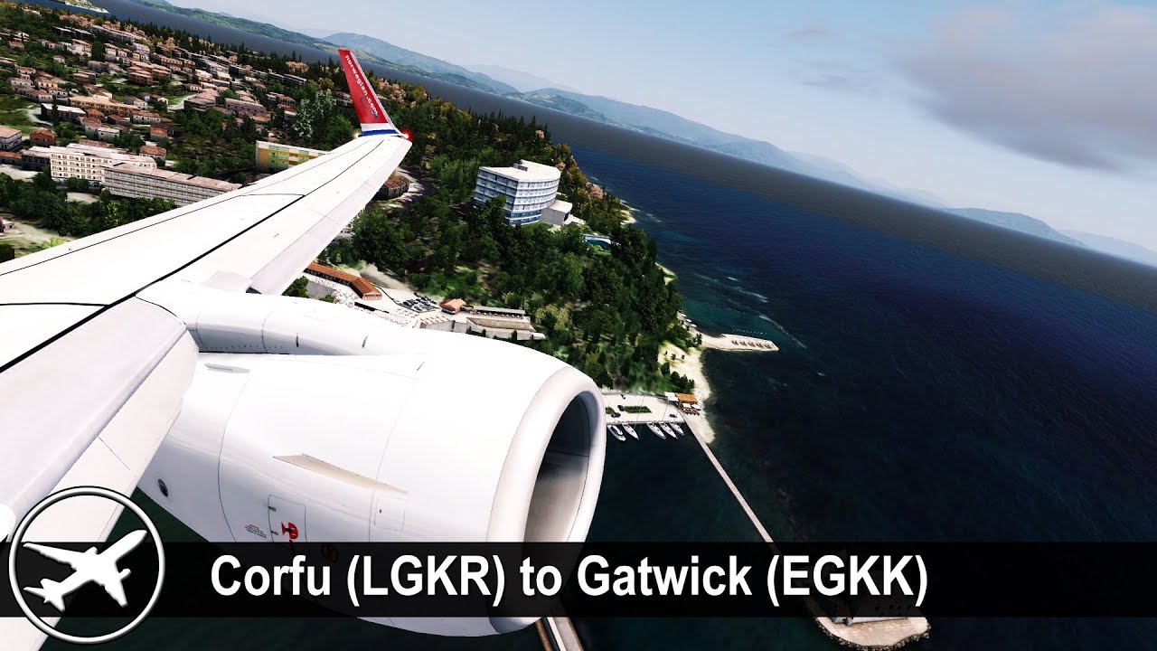 [P3D v4.2] Full Flight Corfu to London Gatwick (LGKREGKK) PMDG 737