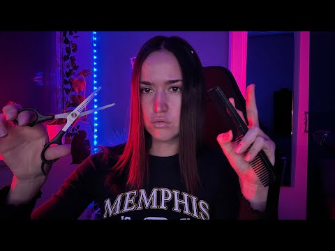 ASMR | CORTE DE PELO ANTIPATICA