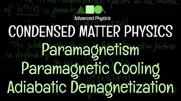 Condensed Matter Physics - Paramagnetism : Paramagnetic Cooling / Adiabatic Demagnetization