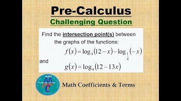Challenging Pre-Calc. Q. (Class-Test # 1A, Intersection point of 2 Logarithmic functions)