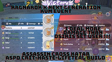 ASPD CRIT- HASTE-LIFESTEAL SO MUCH BETTER THAN OSIRIS SET | RAGNAROK X NEXT GENERATION