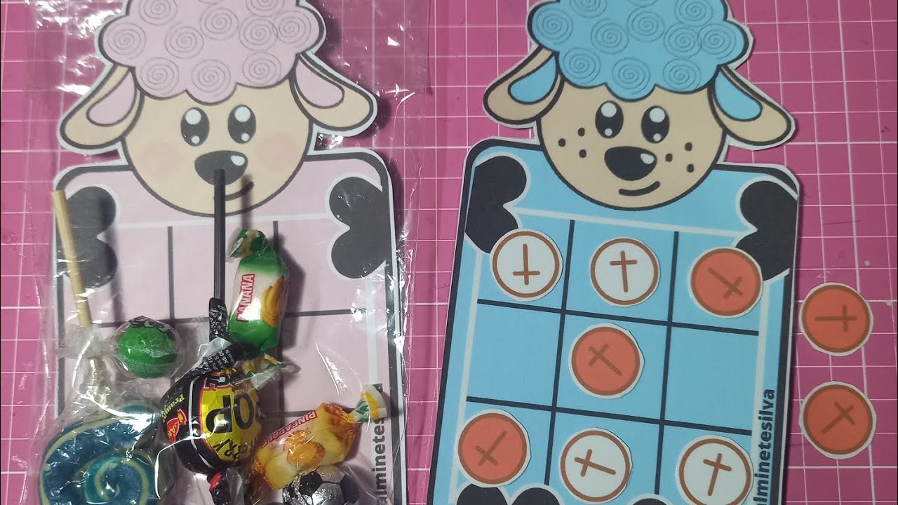Lembrancinha jogo da velha ovelhinha. #evangelismoinfantil # ...