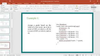 Lecture4 Conditional  Statements(IF statements)