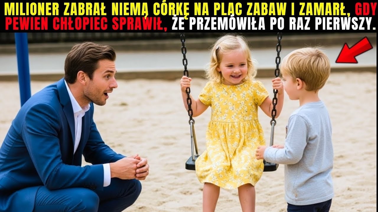 Milioner zabrał swoją niemą córkę na plac zabaw i zamarł, gdy pewien chłopiec sprawił, że przemówiła