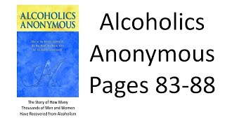 Alcoholics Anonymous --- Pages 83-88